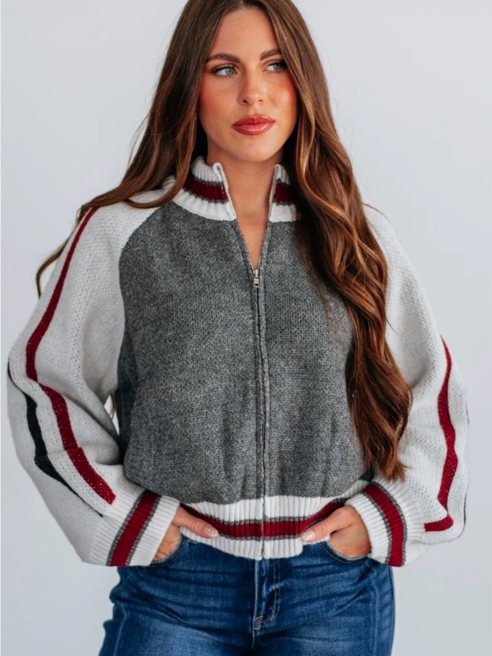 Legends Only Bomber Sweater Jacket
